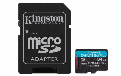 Kingston Technology Canvas Go! Plus 64GB Card Perspective: back