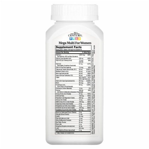 21st Century Mega Multi for Women - 90 Tablets Perspective: back