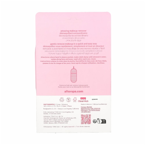AfterSpa Amazing Makeup Remover Pink - 1 Cloth Perspective: back