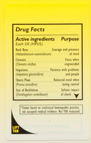 Bach® Kids Rescue Remedy® Homeopathic Natural Stress Relief Drops Perspective: back