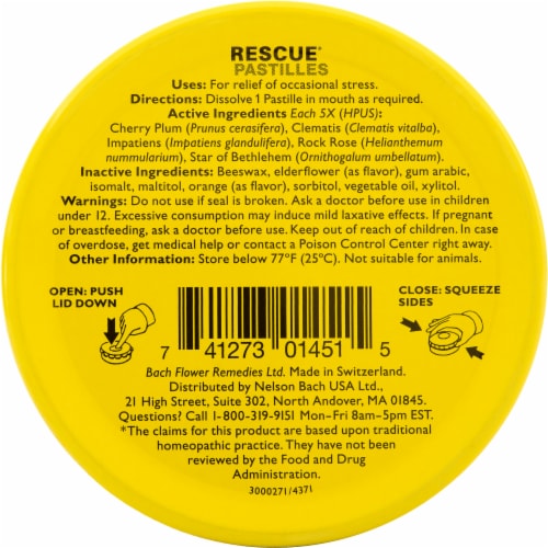 Bach® Rescue® Pastilles Perspective: back