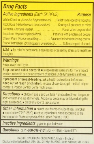 Bach Rescue Remedy Kids Natural Sleep Dropper Perspective: back