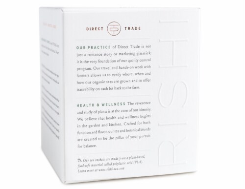 Rishi Tea Organic Jasmine Green Tea Sachets Perspective: back