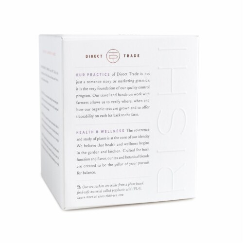 Rishi Tea Organic Lavender Mint Tea Sachets Perspective: back