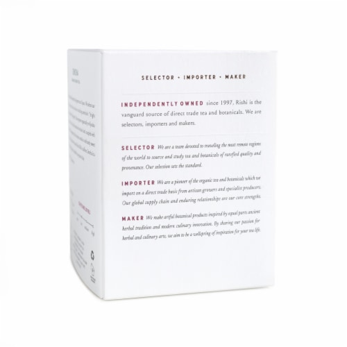 Rishi Tea Organic Elderberry Healer Tea Sachets Perspective: back