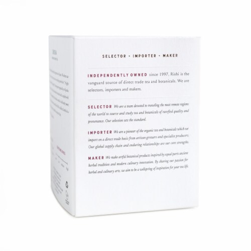 Rishi Tea Organic Elderberry Healer Tea Sachets Perspective: back