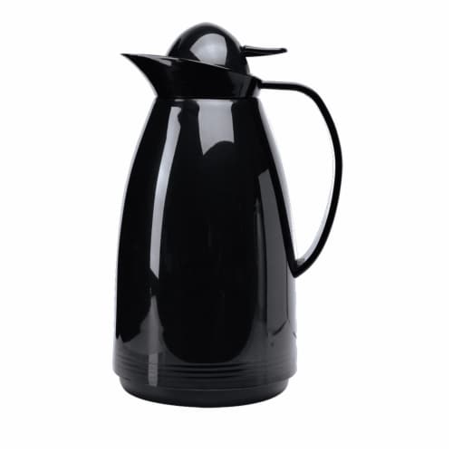 Primula Thermal Carafe with Double Wall Glass Lining - Glossy Black Perspective: back