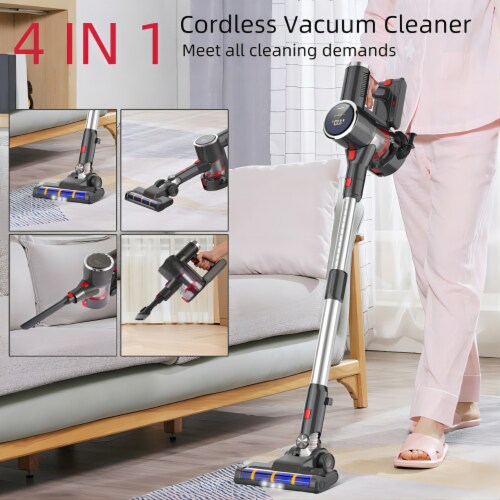 SUGIFT 4-in-1 Lightweight Stick Vacuum Cleaner with LED Display, 20KPa，Professional Grade Perspective: back