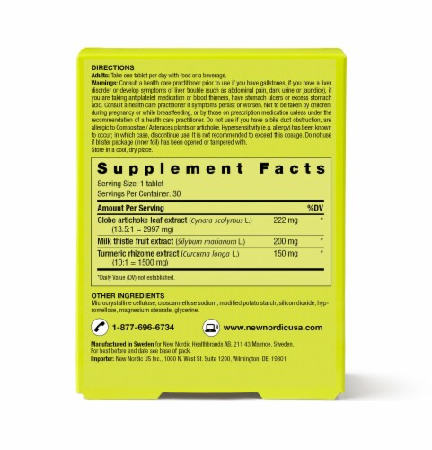 New Nordic Active Liver Tablets Perspective: back