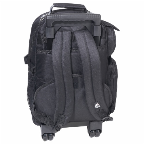 Everest Deluxe Wheeled Backpack - Khaki/Black Perspective: back
