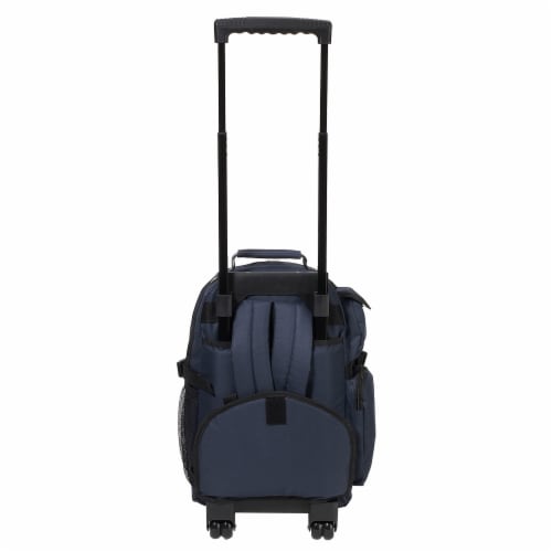 Everest Deluxe Large Wheeled Backpack - Navy Perspective: back