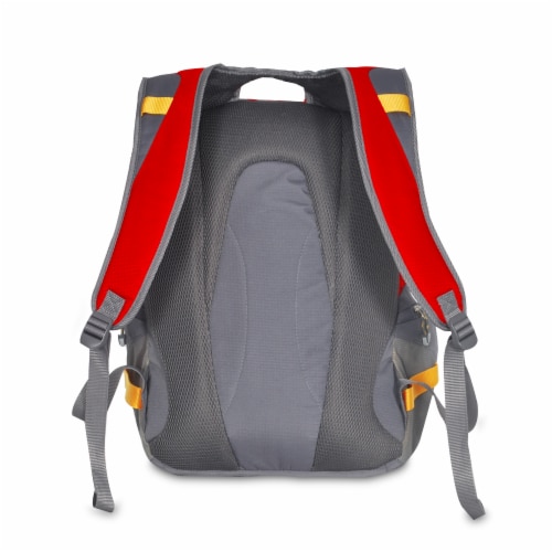 Everest Deluxe Traveler's Laptop Backpack - Red/Gray Perspective: back