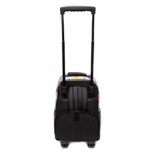 Everest Tropical Pattern Medium Wheeled Backpack Perspective: back