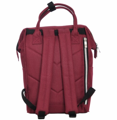 Everest Mini Backpack Handbag - Burgundy Perspective: back
