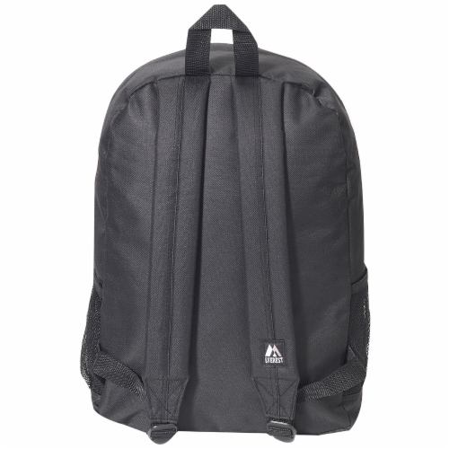 Everest Backpack with Front and Side Pockets - Black Perspective: back