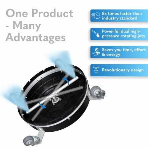EDOU 20  Heavy Duty Pressure Washer Surface Cleaner | 4,000 PSI Max Perspective: back