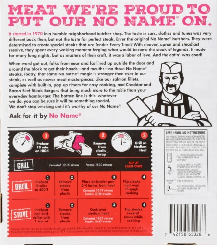 No Name® Original Boneless Beef Bottom Sirloin Steaks Perspective: back