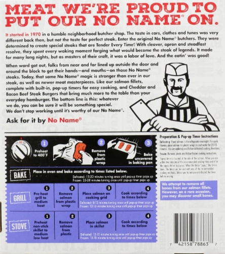 No Name® Original Boneless and Skinless Salmon Fillets Perspective: back