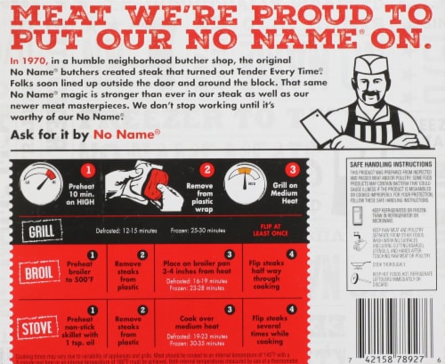 No Name® Original Boneless Beef Bottom Sirloin Steaks Perspective: back