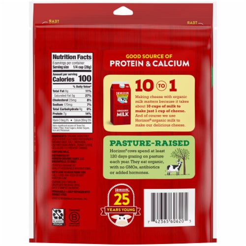 Horizon Organic® Montery Jack Shredded Cheese Perspective: back