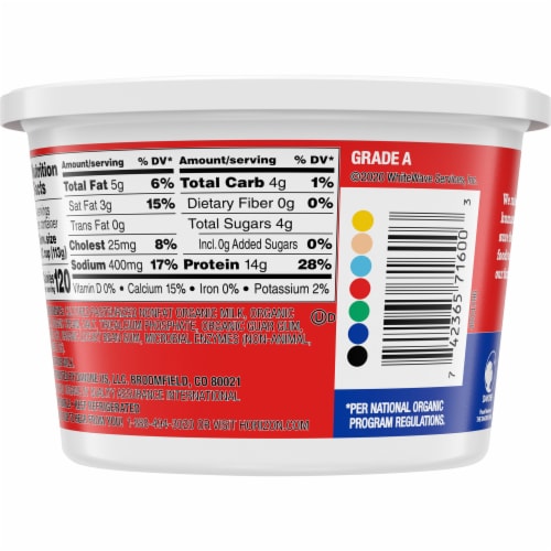 Horizon Organic® Regular Cultured Cottage Cheese Perspective: back