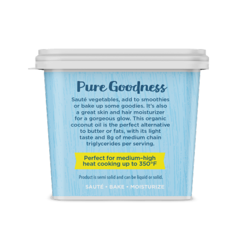 Carrington Farms Organic Virgin Coconut Oil Perspective: back