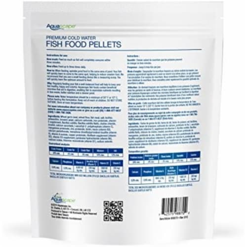 Aquascape 98870 500g Premium Cold Water Fish Food Pellets Perspective: back