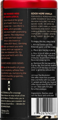 The Republic of Tea® Good Hope Vanilla Red Tea Perspective: back