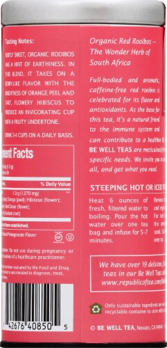 The Republic of Tea Get Gorgeous® Organic Herbal Tea Bags Perspective: back