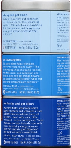The Republic of Tea Get Clean Tea Bags Perspective: back
