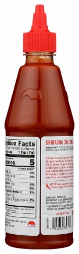 Lee Kum Kee Sriracha Chili Sauce Perspective: back