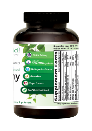 Emerald Labs CoEnzymated B Healthy Vegetable Capsules Perspective: back