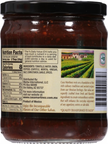 Casa Martinez Chipotle Salsa Perspective: back