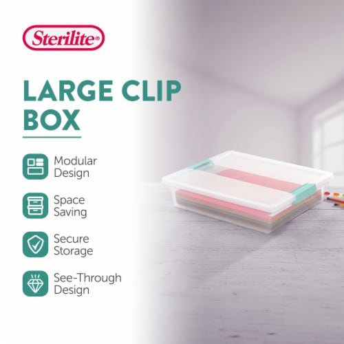 Sterilite Mini Clip Box, Stackable Small Storage Bin with Latching Lid, 6  Pack, 6pk - Foods Co.