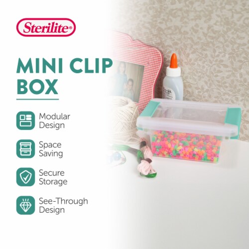 Sterilite Mini Clip Box, Stackable Small Storage Bin with Latching Lid, 6  Pack, 6pk - Gerbes Super Markets