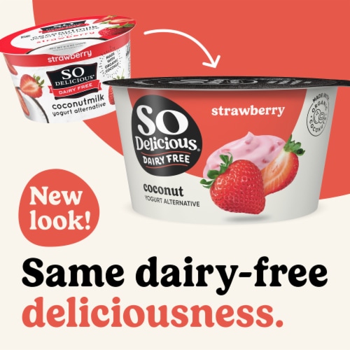 So Delicious Dairy Free Strawberry Coconut Milk Yogurt Cup Perspective: back