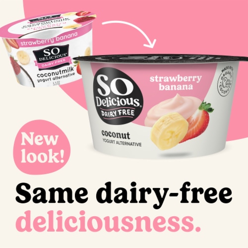 SO Delicious® Dairy Free Strawberry Banana Coconutmilk Yogurt Perspective: back