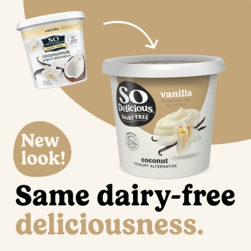 So Delicious Dairy Free Vanilla Coconut Milk Yogurt Cup Perspective: back