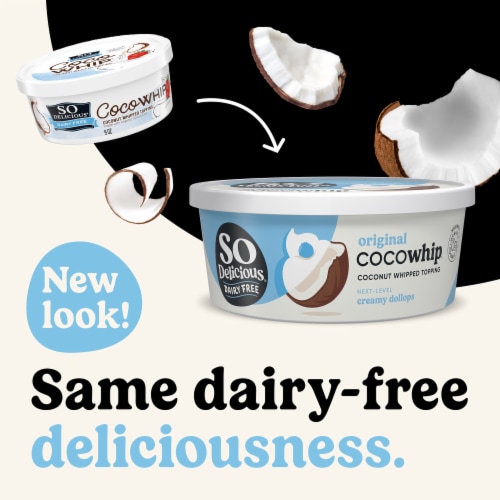 So Delicious Dairy Free Original Cocowhip Vegan Tub Perspective: back