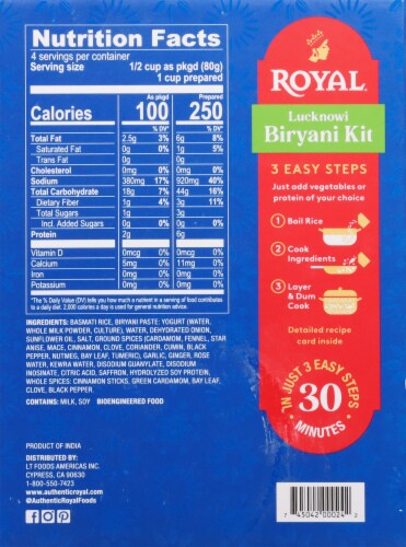 Royal® Lucknowi Biryani Kit Perspective: back