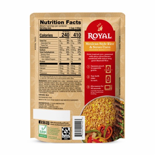 Royal® Heat & Eat Mexican Style Rice & Street Corn Perspective: back