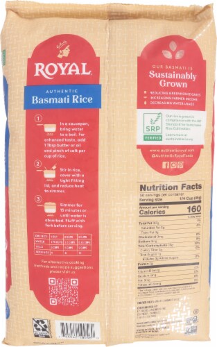 Royal® White Basmati Rice Perspective: back