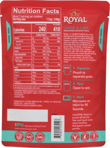 Ralphs - Royal Ghee & Garlic Seasoned Basmati Rice, 8.5 oz