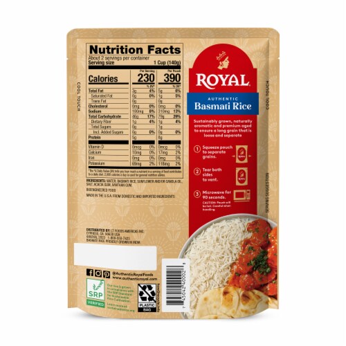 Royal® Authentic White Basmati Rice Perspective: back