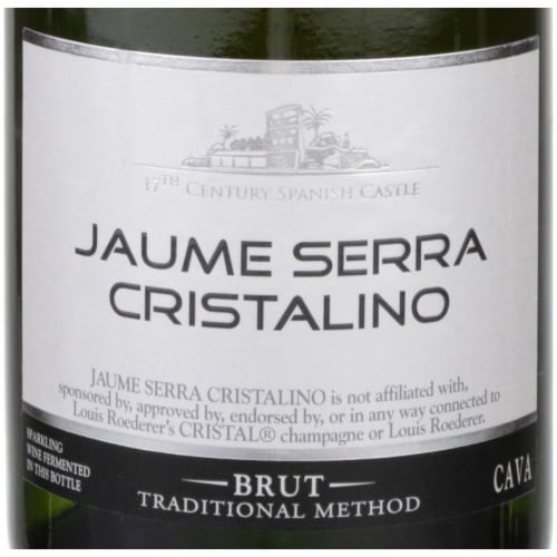 Jaume Serra Extra Dry Cristalino Spain Sparkling Wine Perspective: back