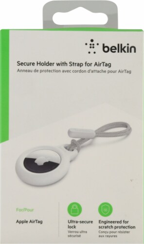 Belkin Protective Cover for AirTag with Strap - White Perspective: back
