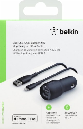 Belkin BOOST UP - Chargeur voiture Quick Charge 3.0 avec câble USB-A vers  USB-C - Chargeur - BELKIN