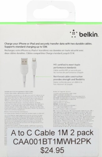 Belkin Boost Charge™ Lightening to USB-A Cable Perspective: back