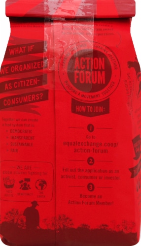 Equal Exchange French Roast Dark Roast Organic Whole Bean Coffee Perspective: back