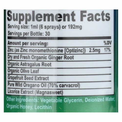 California Natural Immunity Shots - 1 fl oz. Perspective: back